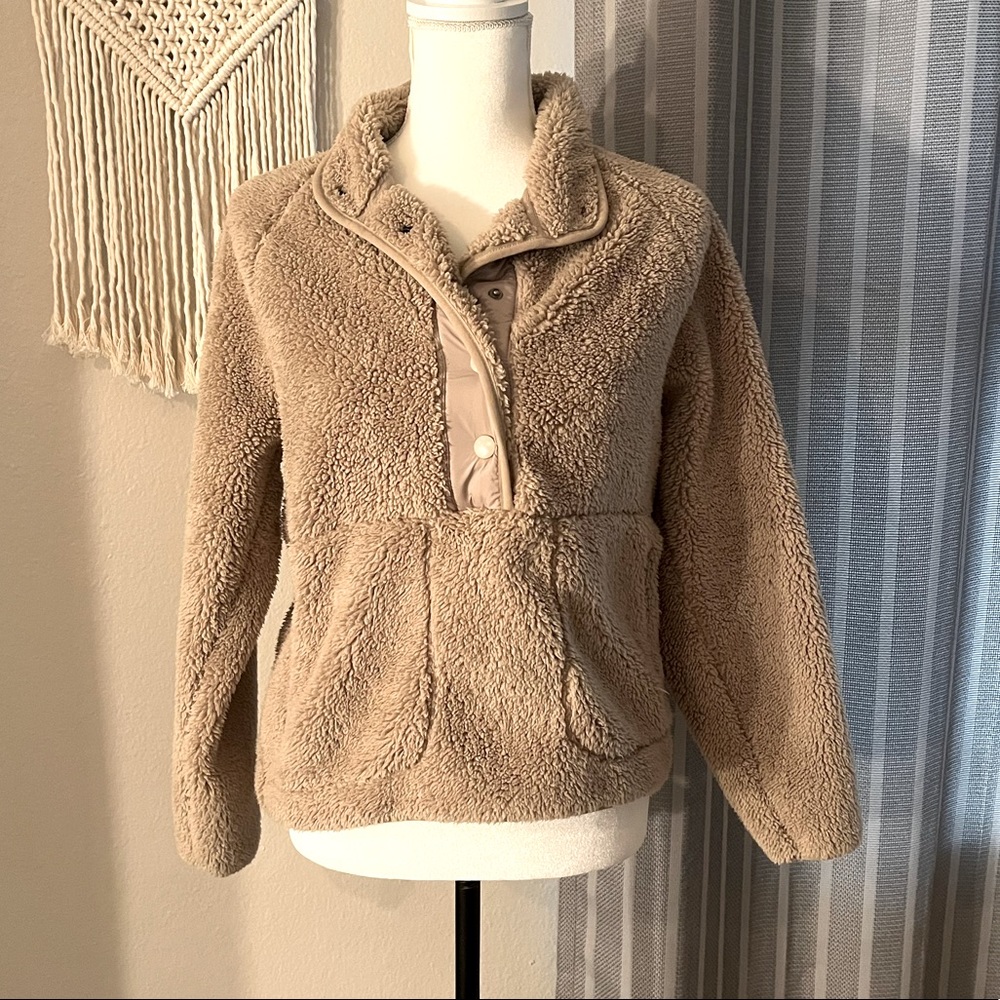 Lou & Grey Faux fur pullover sweater
